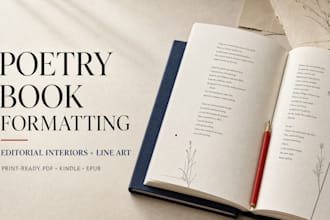 do poetry book formatting, poem book layout and typsetting