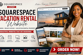 do squarespace cabin rental website beach house vacation rental property website