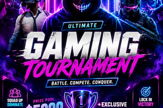 design eye catching gaming tournament and esports posters