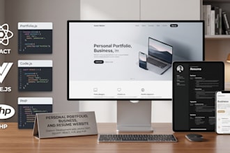 develop personal portfolio, business and resume website