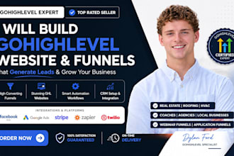 build gohighlevel website highlevel landing page ghl real estate funnel expert