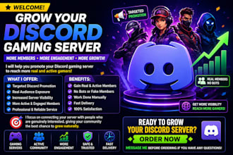 discord server promotion, discord growth, gaming promotion, discord advertising