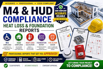 prepare m4 hud compliance heat loss and foundation reports