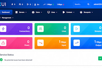 configure and install complete xream ui server, xui one panel, vod and epg confi