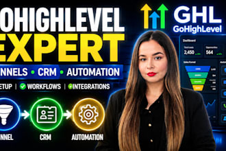 be your gohighlevel expert for funnels, CRM and automation