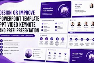 design or improve powerpoint template ppt video keynote and prezi presentation