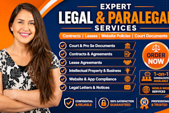 draft legal documents, contracts, agreement and legal letters