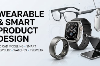 do smart jewellery wearable watches glasses foldable electronics in 3d cad model