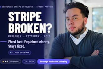 fix your stripe integration, webhooks, checkout or payment errors