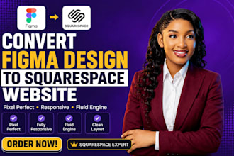 convert figma design to squarespace reponsive fluid engine website