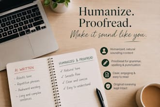 humanise and proofread ai content