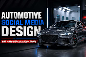 design social media posts for auto repair and body shops
