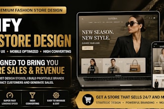 design a shopify fashion store for clothing and apparel brand
