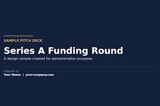 design an investor pitch deck or presentation