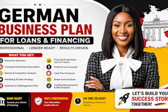 create a german business plan for bank financing and loan approval