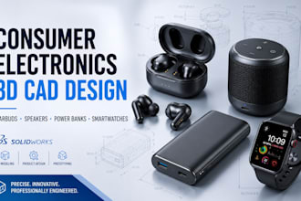 design earbuds case power bank speaker smartwatch in solidworks product design