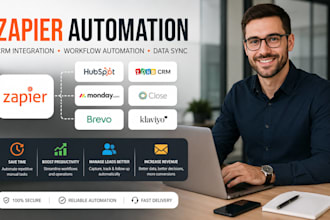 zapier integration automation with hubspot zoho crm monday close brevo klaviyo