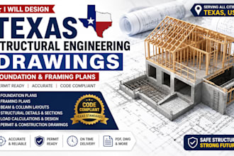 design texas structural engineering drawings, foundation and framing plans