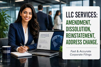 do llc amendment, llc dissolution, llc reinstatement, llc address change