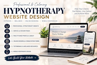 design a hypnotherapy, hypnosis and wellness website