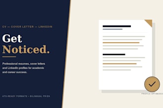 draft cvs and cover letters, while also optimizing linkedin profile