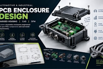 design automotive industrial pcb enclosure rugged housing cad dfm