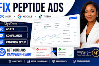 fix peptide ads issue run peptide ads on facebook google tiktok peptide websites