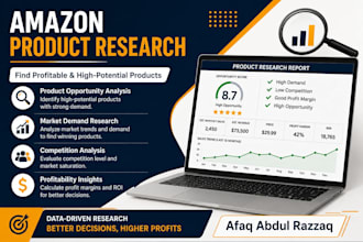 do professional amazon product research  and competitor research