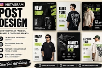 design streetwear fashion instagram feed carousel post reel story canva template