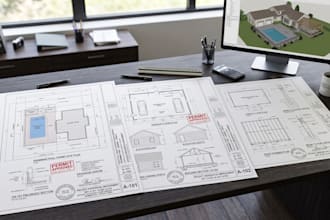 design swimming pool permit plans, garage plans and porch drawings