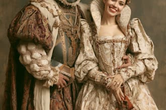 create renaissance royal family, royal couple portrait