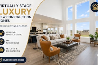 virtually stage luxury new construction homes for mls listings photos