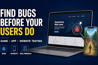 test and review your game, app, website on PC or android for bugs and usability