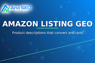write GEO optimized amazon listings and product descriptions
