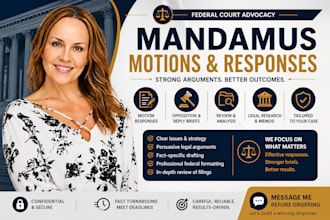 draft motions responses and briefs for a mandamus lawsuit