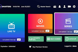 develop a custom iptv app for android, ios, smart TV, or firestick