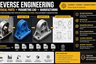 reverse engineer physical parts 3d scans stl obj to parametric cad step iges dfm