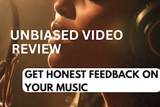 professionally review your music with youtube standard reaction video critique
