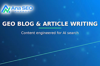 write GEO optimized blog articles for search and ai