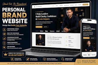 design a premium personal brand website that builds authority