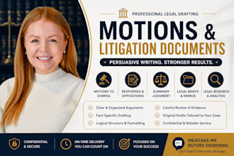 draft legal motions briefs and civil litigation documents