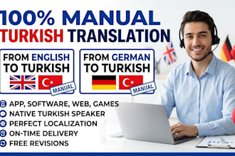 manually translate english or german to turkish for software and apps