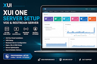 setup xtreme ui server, xui one panel, vod, 011 panel, restream server