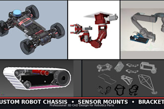design custom robot chassis sensor mounts brackets and robotics 3d model parts