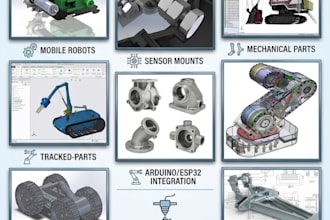 design custom robot chassis sensor mounts brackets and robotics 3d model parts