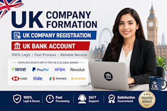 do UK company registration and UK bank accounts registration