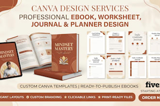 design canva ebook worksheet journal planner