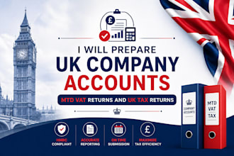 prepare UK company accounts mtd vat returns and UK tax returns