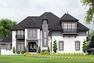 remodel house exterior,facade redesign,home renovation,exterior render,elevation
