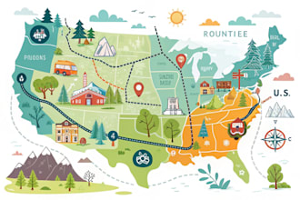 draw a map illustration for your project